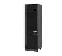 Vicco Armadio frigorifero R-Line, Nero lucido, 60 cm