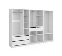 Vicco Armadio multifunzione Elmo, Bianco, 280 x 200 cm