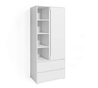 Vicco Armadio multifunzione multifunzione Ruben, Bianco, 80 x 189.9 cm | per la conservazione di abiti e combinabile con i mobili Ruben