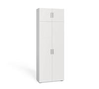 Vicco Armadio per archiviazione Armadio multiuso per ufficio Ingo White-Sonoma 2 ante Cassetto superiore