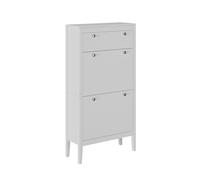 Vicco Armadio per scarpe Aron, Bianco, 60 x 115 cm | combinabile per la conservazione e l'organizzazione delle scarpe