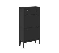 Vicco Armadio per scarpe Aron, Nero, 60 x 115 cm | combinabile per la conservazione e l'organizzazione delle scarpe