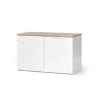 Vicco Cassettiera ad angolo Wido, Bianco/Sonoma, 80 x 50 cm