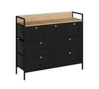 Vicco Cassettiera Belaro, Nero, 98 x 85 cm