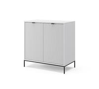 Vicco Cassettiera Eliza, Bianco, 42 x 81.2 cm | con 2 porte, Meccanismo push-to-open e superficie facile da pulire