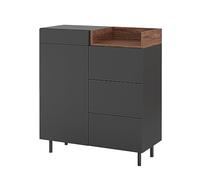 Vicco cassettiera per camera da letto Anika, Antracite/Noce, 89 x 100 cm