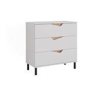 Vicco Cassettiera per camera da letto Marelle Bianco/Artisan 80x81.2 cm | con 3 cassetti, adatto per riporre abbigliamento e accessori