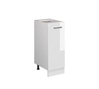 Vicco Colonna dispensa cucina R-Line, Bianco lucido, 30 cm