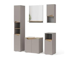 Vicco Combinazione di mobili da bagno Marelle, Grigio, 60 cm