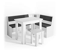 Vicco Combinazione di panche e tavolo ad angolo Roman Bianco 150x120 cm