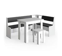 Vicco Combinazione di panche e tavolo ad angolo Roman Bianco 180x120 cm
