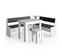 Vicco Combinazione di panche e tavolo ad angolo Roman Bianco 180x150 cm