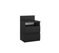 Vicco comodino camera da letto Monty, Nero, 39.6 x 59.1 cm