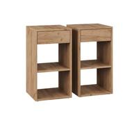 Vicco Comodino Dany, Rovere dorato, | Set di 2, adatto per la conservazione di libri e riviste