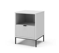 Vicco Comodino Eliza, Bianco, 40 x 55 cm | con 1 cassetto, utilizzabile come superficie d'appoggio accanto al letto o al divano