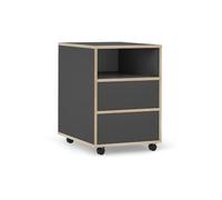 Vicco Contenitore per rotoli Tetrix, Antracite, 42 x 55 cm con ripiani e 2 cassetti