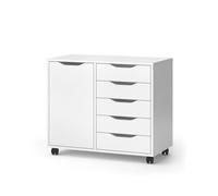 Vicco Credenza Otwin, Bianco, 40.6 x 61.5 cm con 5 cassetti e 1 anta, per la conservazione di abbigliamento e oggetti per la casa