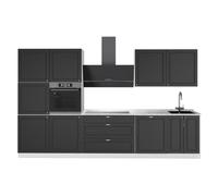 Vicco Cucina componibile Fame-Line, Oro-antracite rustico/Bianco, 340 cm, PL Marmo, per l'espansione personalizzata con moduli compatibili