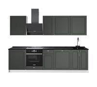 Vicco Cucina componibile Fame-Line, Verde-oro country/Bianco, 280 cm