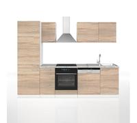 Vicco Cucina componibile Optima, Sonoma/Bianco, 270 cm senza piano di lavoro, adatto per disposizione e ampliamento personalizzati