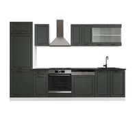 Vicco Cucina componibile R-Line, Antracite casa di campagna/bianco, 300 cm, PL Antracite, adatto per la disposizione personalizzata e l'espansione dei moduli