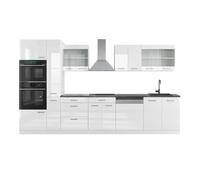 Vicco Cucina componibile R-Line, Bianco lucido/bianco, 350 cm