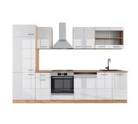 Vicco Cucina componibile R-Line, Bianco lucido/Rovere, 300 cm