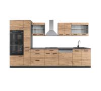 Vicco Cucina componibile R-Line, Rovere dorato/antracite, 350 cm