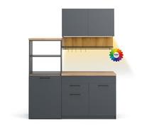 Vicco Cucina singola Egbert, Antracite, 160 cm