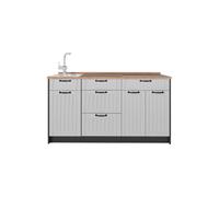 Vicco Cucine componibili piccole Fame-Line, Bianco country, 150 cm