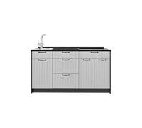 Vicco Cucine componibili piccole Fame-Line, Bianco country, 150 cm