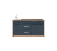 Vicco Cucine componibili piccole Fame-Line, Blu scuro lucido, 150 cm