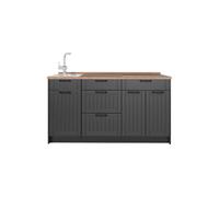 Vicco Cucine componibili piccole Fame-Line Grigio scuro/Antracite 150 cm