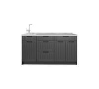 Vicco Cucine componibili piccole Fame-Line Grigio scuro/Antracite 150 cm