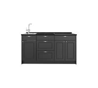 Vicco Cucine componibili piccole Fame-Line, Oro-antracite rustico, 150 cm, PL Antracite, per l'espansione personalizzata con moduli compatibili