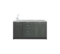 Vicco Cucine componibili piccole Fame-Line, Verde-oro country, 150 cm