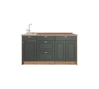 Vicco Cucine componibili piccole Fame-Line, Verde-oro country, 150 cm