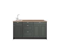Vicco Cucine componibili piccole Fame-Line, Verde-oro country, 150 cm