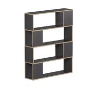 Vicco Divisorio per ambienti Eneos, Antracite/quercia, 100 x 124.5 cm | utilizzabile come scaffale autoportante per una suddivisione flessibile degli spazi