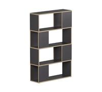 Vicco Divisorio per ambienti Eneos, Antracite/quercia, 80 x 124.5 cm | utilizzabile come scaffale autoportante per una suddivisione flessibile degli spazi