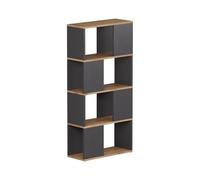 Vicco Divisorio per ambienti Eneos Antracite/Rovere dorato 60x124.5 cm | utilizzabile come scaffale autoportante per una suddivisione flessibile degli spazi