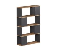 Vicco Divisorio per ambienti Eneos, Antracite/Rovere dorato, 80 x 124.5 cm, utilizzabile come scaffale autoportante per una suddivisione flessibile degli spazi
