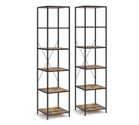 Vicco Divisorio per ambienti Fyrk, Rovere rustico/Nero, 40 x 174 cm Set di 2