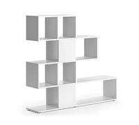 Vicco Divisorio per ambienti Hylda, Bianco, 124.4 x 113 cm | con 4 scatole pieghevoli, adatto come divisorio flessibile posizionabile a forma di Z