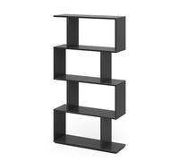 Vicco Divisorio per ambienti Levio, Nero, 70 x 132.1 cm | 4 scomparti, adatto come scaffale autoportante o divisorio per ambienti