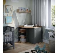 Vicco Fasciatoio Kristian, Antracite/Artisan, 85 x 77.3 cm con 3 scomparti chiusi