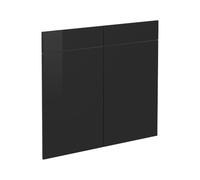 Vicco Frontale cucina R-Line, Nero lucido, 79.2 x 70.8 cm frontale del mobile per mobile base con cassetti, adatto per armadi da cucina R-Line per un montaggio semplice