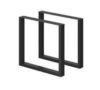 Vicco Gambe per tavolo, Nero, 80 x 72 cm Quadrato, per un facile montaggio su tavoli da pranzo e piani di lavoro