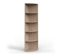 Vicco Libreria angolare da terra Ecki, Sonoma, 40 x 180 cm, per montaggio a parete con tre ripiani aperti