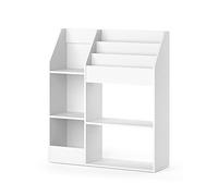 Vicco Libreria bambini Luigi, Bianco, 100.4 x 114.2 cm Senza box pieghevole, combinabile per riporre giocattoli e libri